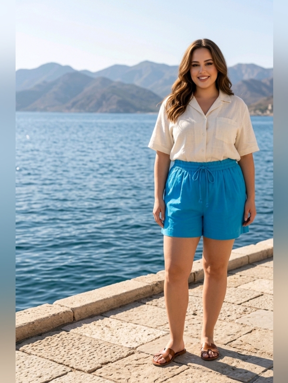 𝟴𝟬'𝘀 𝐇𝐢𝐠𝐡𝐖𝐚𝐢𝐬𝐭 𝐁𝐚𝐠𝐠𝐲 𝐑𝐞𝐭𝐫𝐨 𝐁𝐥𝐮𝐞 𝐒𝐡𝐨𝐫𝐭𝐬